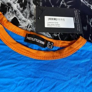 Blue Jersey Contrast Bodysuit US SIZE 6